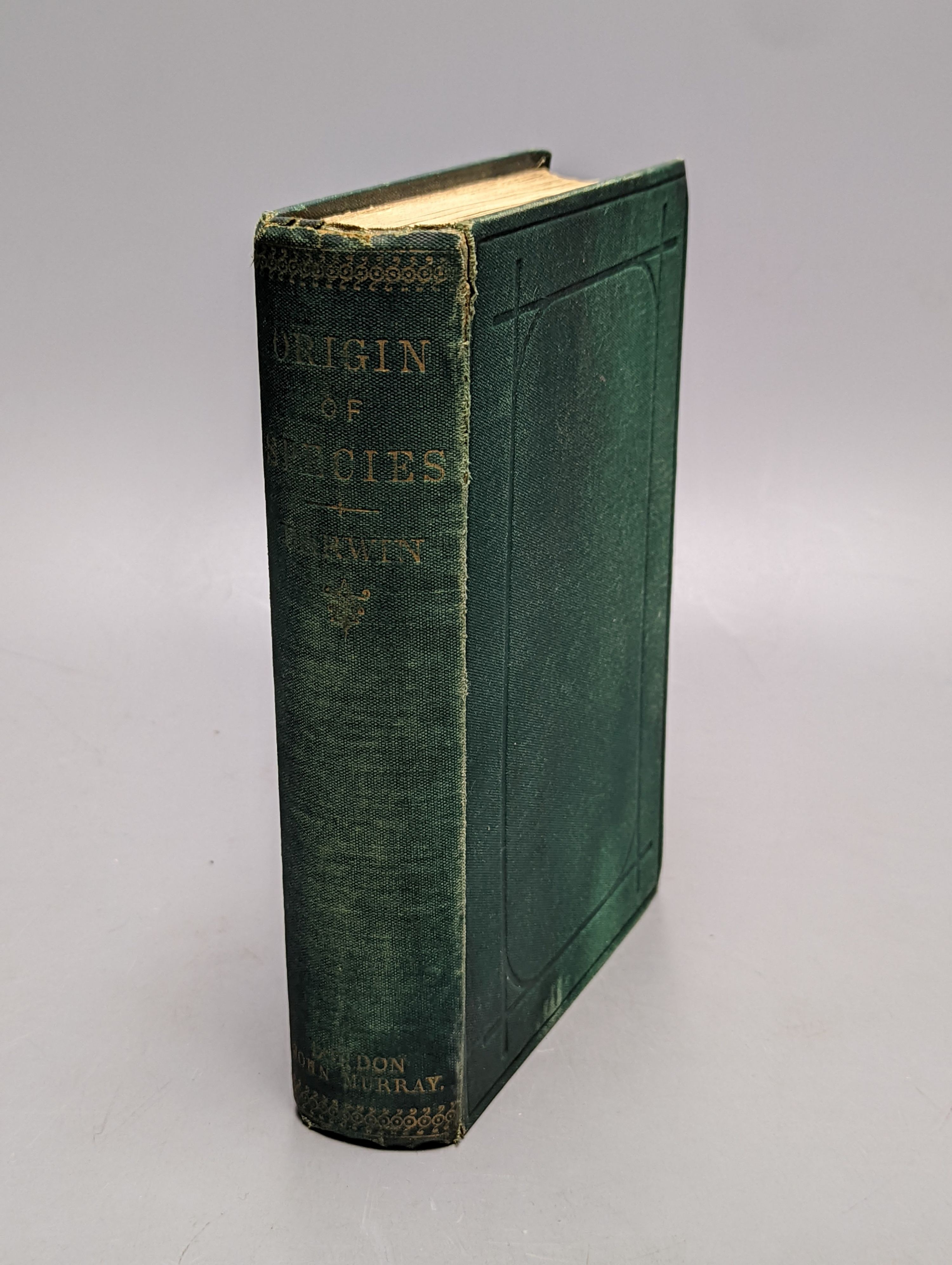 Darwin, Charles - The Origin of the Species, 6th edition, (twenty-fourth thousand), 8vo, original green cloth, John Murray, London, 1882